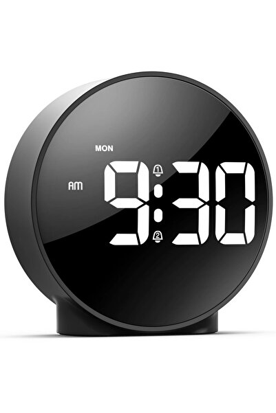 EDUP Ceas electronic digital LED HD de masă/birou, cu alarmă dublă 3D