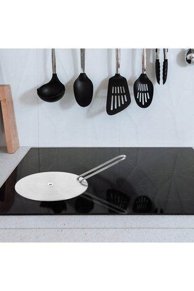 NO BRAND ADAPTOR PENTRU PLITĂ CU INDUCȚIE, DIN OȚEL, 24 CM, CU MÂNER DETAȘABIL