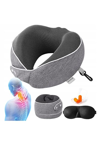 NO BRAND Pernă de gât ergonomică din spumă cu memorie pentru călătorii și muncă