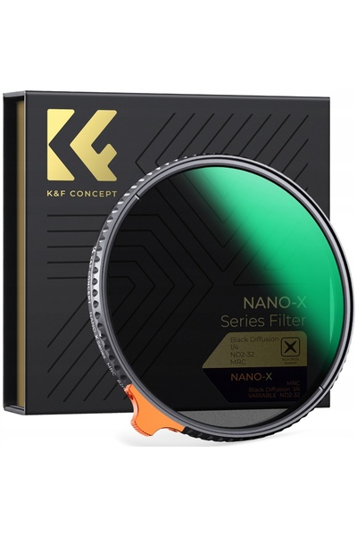 K&F CONCEPT K&F Filtru difuzor Black Mist 1/4 + ND2-ND32 55mm Nano X 8k