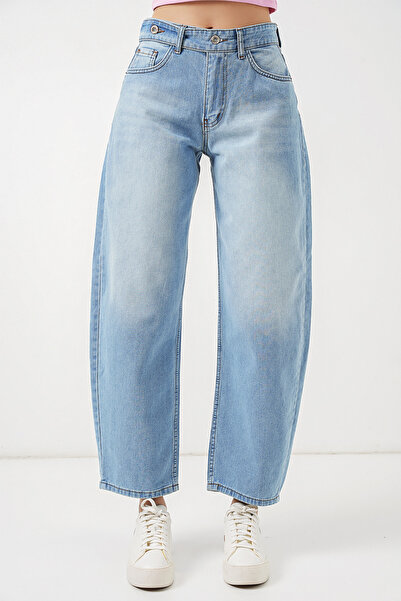 Modamorfo Women's High Waist Jeans 30081 - Light Blue