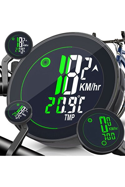 Retoo CONTOR DE BICICLETĂ 20, MARE, FĂRĂ CABLU, CU ILUMINARE, REZISTENT LA AP...