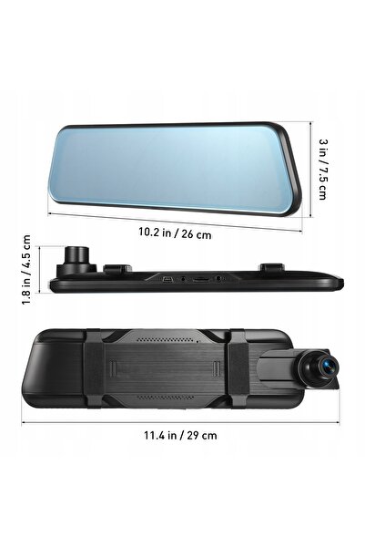 NO BRAND Cameră auto COFANIA LUSTERKO, înregistrator de bord 10”, Videoregist...