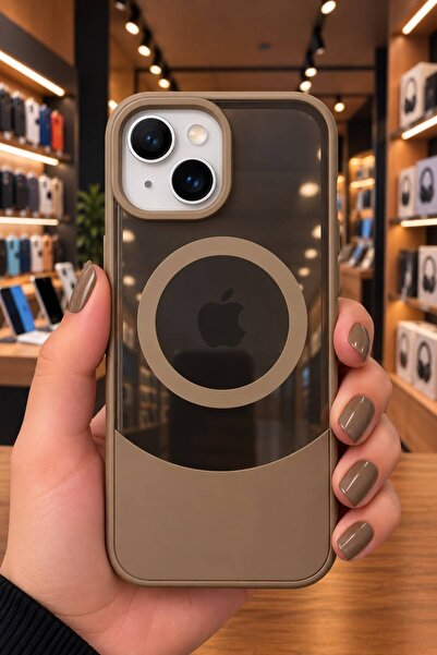 Barbanti iPhone 13/14/15 Uyumlu MagSafe Şeffaf Arka Kapaklı Kamera Korumalı D...