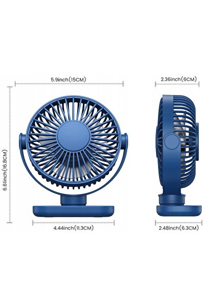 TOPK Ventilator USB silențios, mini ventilator de birou pentru răcire K62C al...