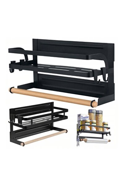 NO BRAND Raft de perete suspendat magnetic pentru frigider, pentru condimente...