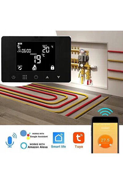 NO BRAND Panou termostat de perete pentru cameră, cu ecran tactil LED, WiFi, ...