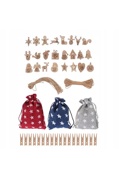 NO BRAND Calendar de Advent de Crăciun DIY, Pungi cadou umplibile, 24 de zile...