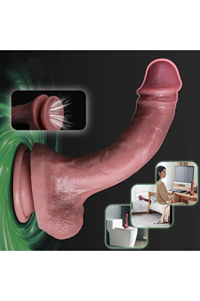 NO BRAND DILDO PENTRU CUPLURI, FABRICAT DIN SILICON, CU VENE REALISTICE ȘI VE...