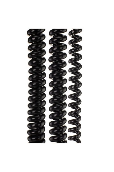 NO BRAND Cablu spiralat OMY 3x1,5 Power 2,2m cu ștecher unghiular negru