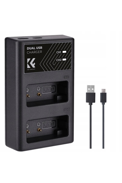 K&F CONCEPT Încărcător de baterii K&F LP-E17 pentru Canon EOS RP 77D 750D 800D