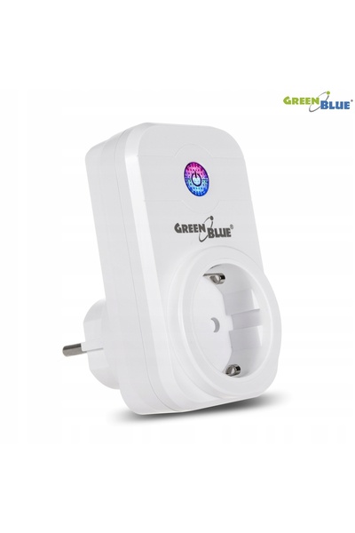 Greenbluespice Priză inteligentă WiFi albă, tip german, cu control de la dist...
