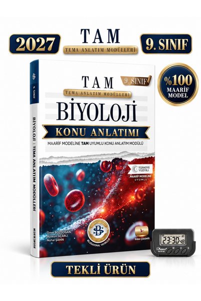 Bilgi Sarmal Yayınları 2027 9.SINIF TAM BİYOLOJİ %100 Maarif Modele Uygun TEM...
