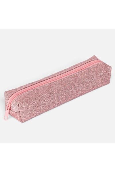 OEM Penar Cilindric Roz cu Glitter 18x4x4cm - Penare, Produse Scoala