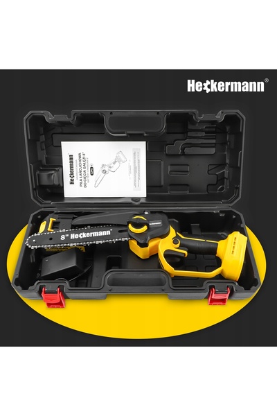 Heckermann Mini drujbă cu lanț cu acumulator, tăietor de crengi, acumulator 4...