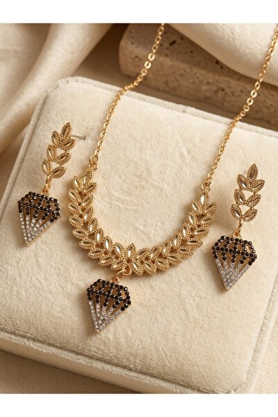 Generic Brand BEXX LABEL Women's Gold Plated Leaf Collar Necklace & Geometric...