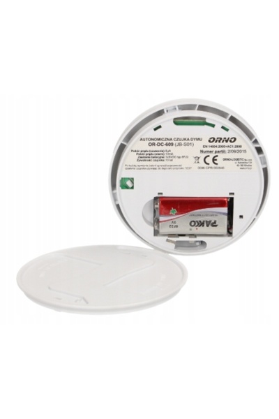 Orno Senzor detector de fum alimentat cu baterii + baterie de 9V