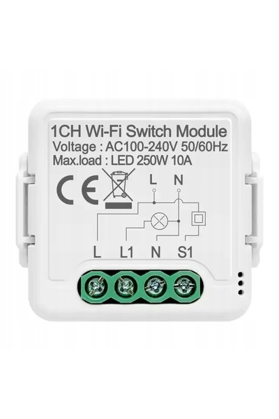 NO BRAND RELEU COMUTATOR LUMINĂ 1 CANAL CU SUport WiFi MINI SMART TUYA