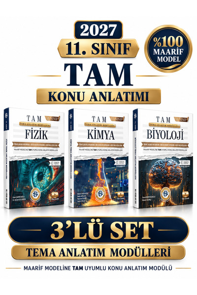 Bilgi Sarmal Yayınları 2027 11.SINIF TAM Fizik-Kimya-Biyoloji %100 Maarif Mod...