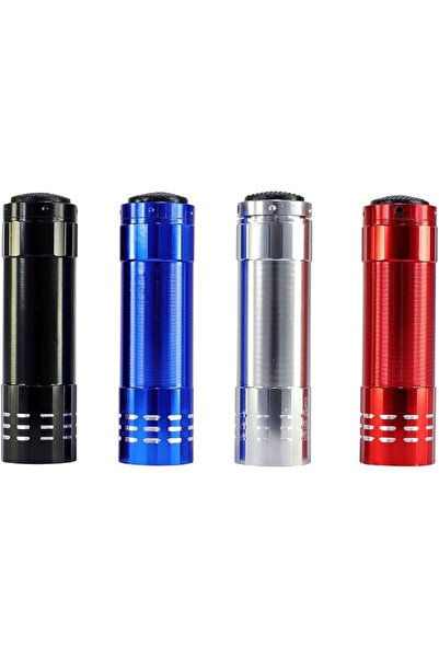 Lawazim 4-Piece LED Metalic Finish Flashlight - Multicolor