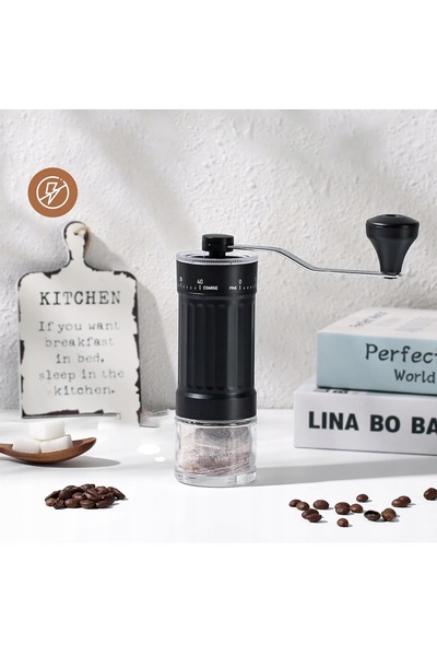 NO BRAND RÂȘNIȚĂ DE CAFEA MANUALĂ ERGONOMICĂ, CU MIEZ CERAMIC ȘI 40 DE NIVELE...