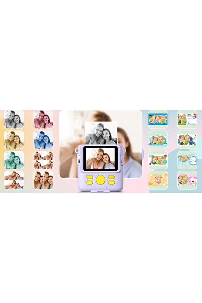 NO BRAND APARAT FOTO INSTANT PENTRU COPII, ZOOM 16X, MEMORIE DE 32 GB, IMPRIM...