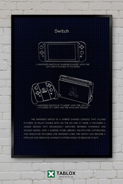 TABLOX Κονσόλα παιχνιδιών Nintendo Switch, Αφίσα Gaming, Διακοσμητικός πίνακα...