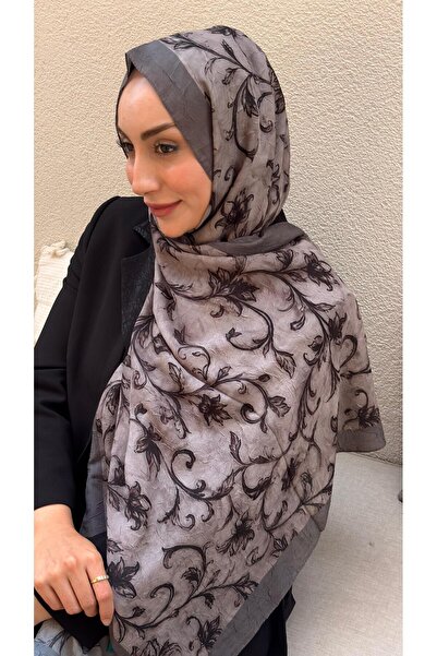 Firuze scarf شال من الخيزران بنمط اللون البني