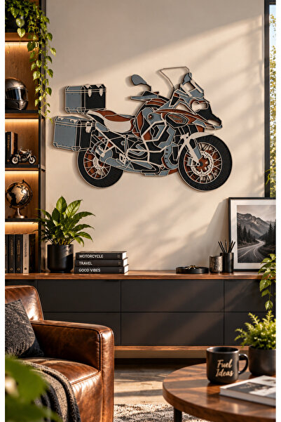 Motosiklet Duvar Dekoru | Erkek Ve Genç Odası Dekoru - 73 x 53 cm