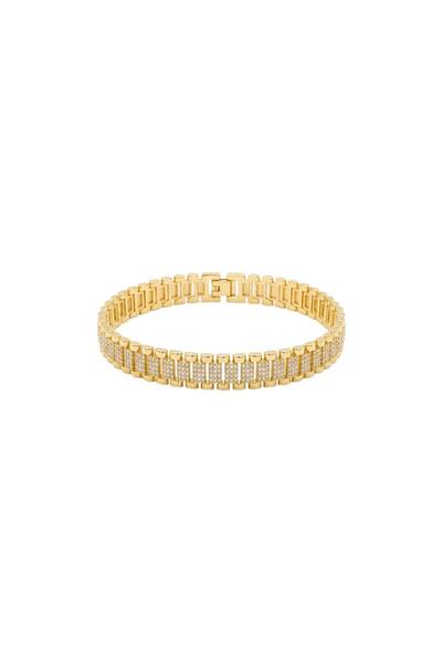 Charmist Iconic Collection Pave Çelik Üzeri Altın Kaplama Bileklik