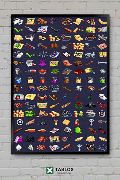 TABLOX Monkey Island 2 Items Παιχνίδι Πειρατική Περιπέτεια Διακοσμητικός Πίνα...