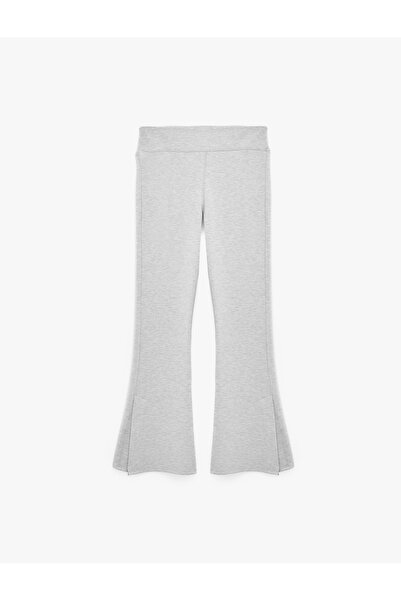 Koton Modal Kumaş Slim Fit İspanyol Paça Yırtmaçlı Tayt