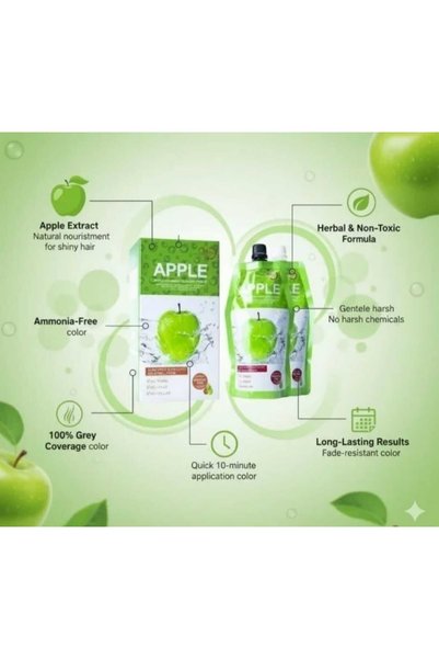Apple Blossom Naturals Apple 96 Hours Black Hair Color Cream 500ml + 500ml | No Ammonia | Long Lasting Rich Black Coverage | Natural Extracts Hair Dye