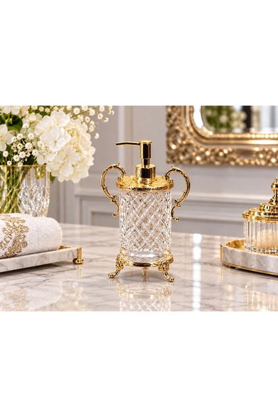 Generic Brand Esterhomedecor One-Piece Handle Brass Plated Liquid Soap Dispen...