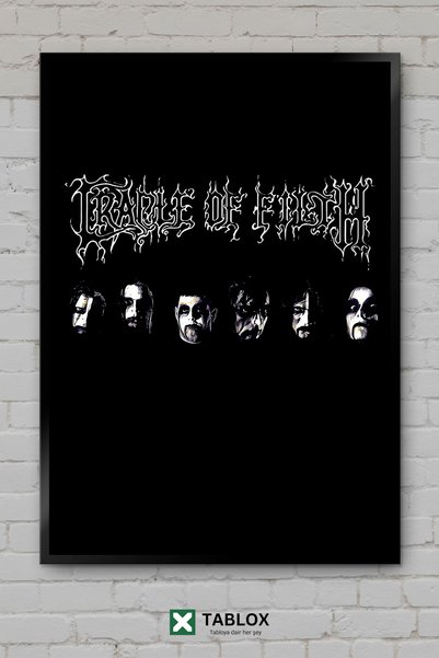 TABLOX Crni muzičari Crni muzičari Muzički poster Uramljeni dekorativni MDF o...