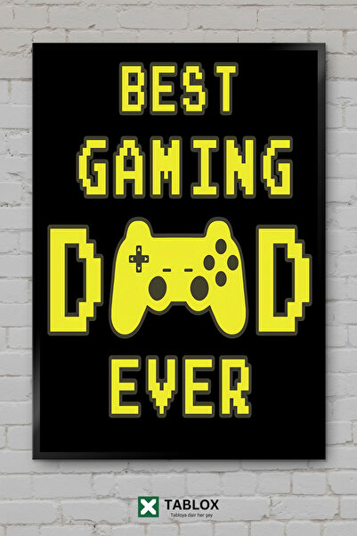 TABLOX Best Gaming Dad Ever Best Gamer Dad Gamer Poster Framed Decorative Mdf...
