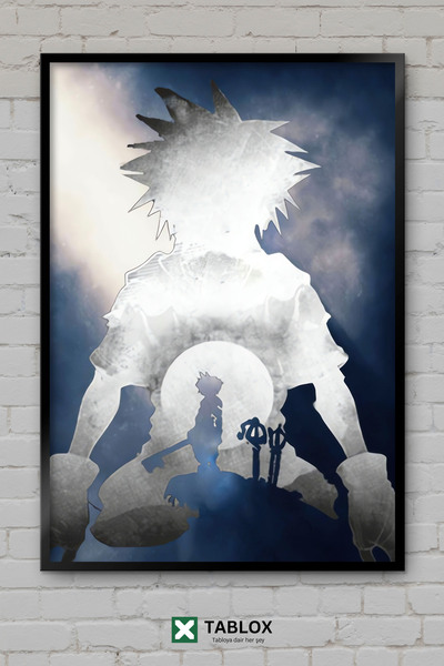 TABLOX Μονόχρωμο Keyblade Kingdom Hearts Game Μαύρο και άσπρο πλαίσιο με διακ...