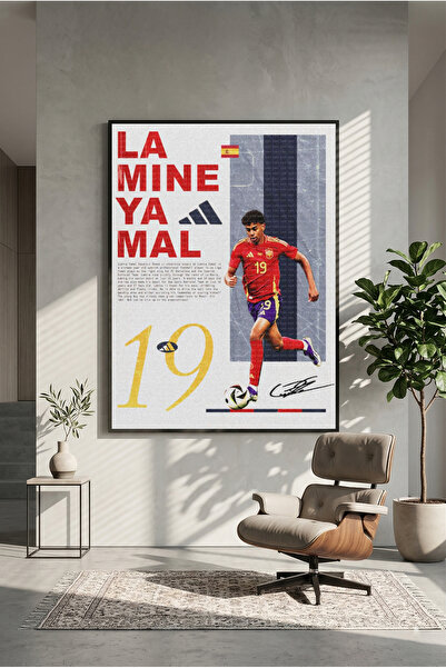 postercraft Poster de pictură pe lemn cu design spaniol Lamine Yamal (fără ramă)
