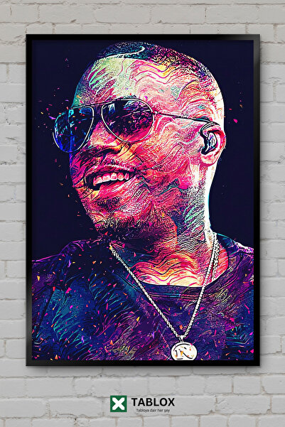 TABLOX Αφίσα μουσικής Nas Rapper Rapper Hip Hop με κορνίζα, διακοσμητικός πίν...