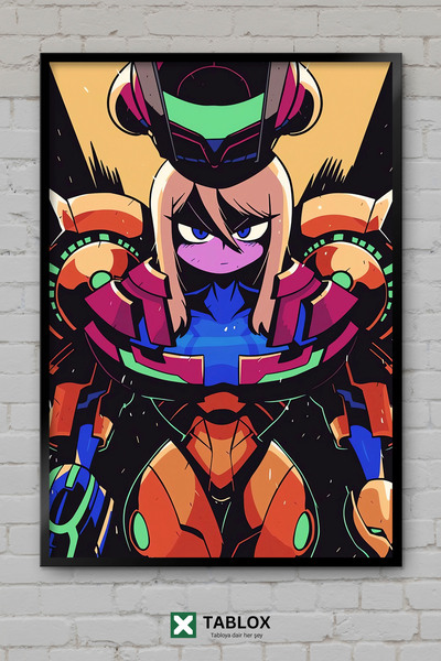 TABLOX Metroid Samus Aran Nintendo Game Retro Space Frame Appearance Διακοσμη...
