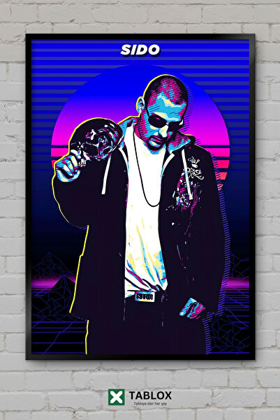 TABLOX Sido Rapper Rapper Nemačka Hip Hop Muzika Poster Uramljen Dekorativni ...