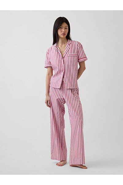 GAP Kadın Kırmızı Poplin Pijama Altı