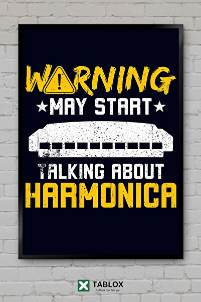 TABLOX Harmonica Musical Instrument Decorative Mdf Painting with Frame for Bl...