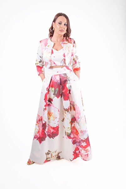 Artigli Compleu elegant din tafta ,fusta cu buzunare ,corset si bolero
