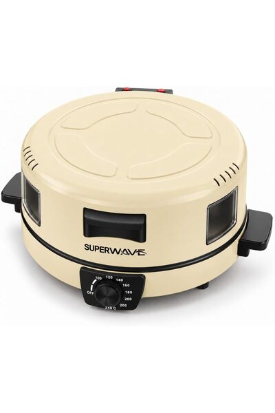 Super Wave SUPERWAVE Electric Round Arabic Bread Maker 30 cm 1800W, Heat up t...