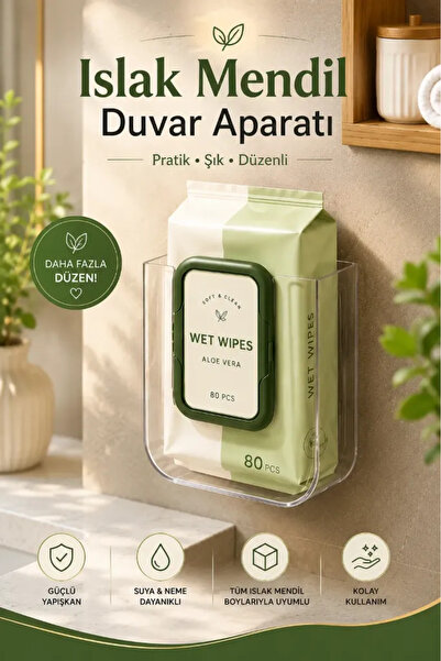 zeixpow Duvara Monte Islak Mendil Düzenleyici Kutu- Şeffaf Organizer | Banyo,...