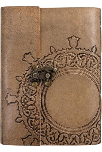 Attayyibah Gifts Madina Design Leather Journal Notepad with Cotton Paper Comm...