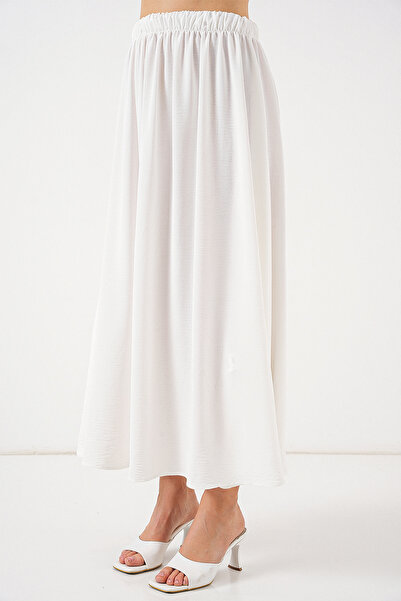 Modamorfo Women's Long Ayrobin Skirt 8050 - White