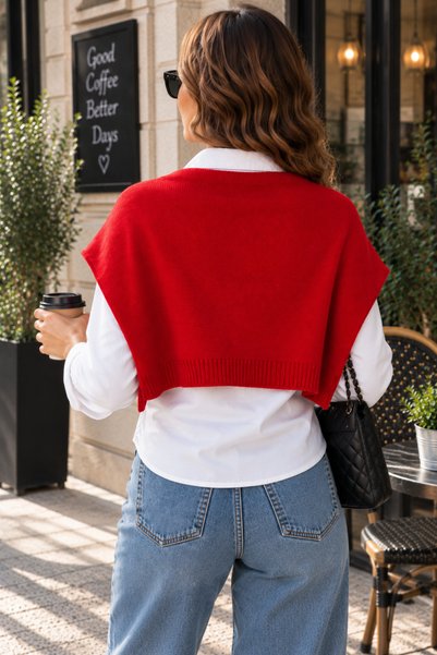 Cherry Butik Women's Knitwear Shawl Shoulder Scarf Knitted Shawl with Tie