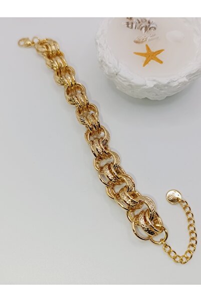 Genel Markalar KALIN, GEÇMELİ HALKA MODEL, GOLD ÇELİK BİLEKLİK